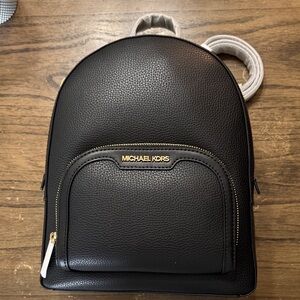 Michael Kors Black Pebbled Backpack